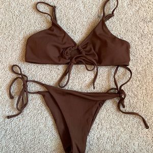 shein bikini brown